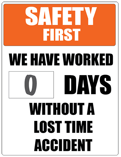 Safety first: workplace sign highlighting employee mental well-being and occupational health and safety.